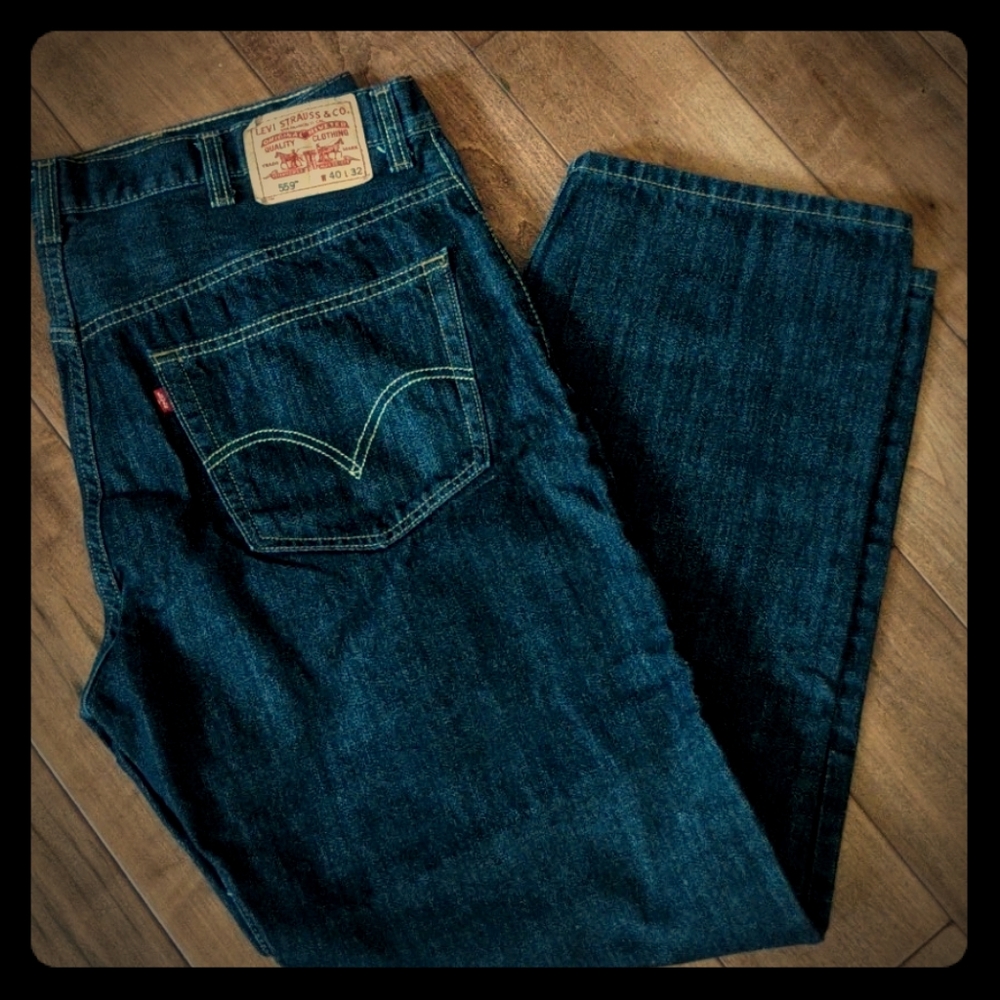 Mens Levi's Relaxed Straight Cut Jeans 559